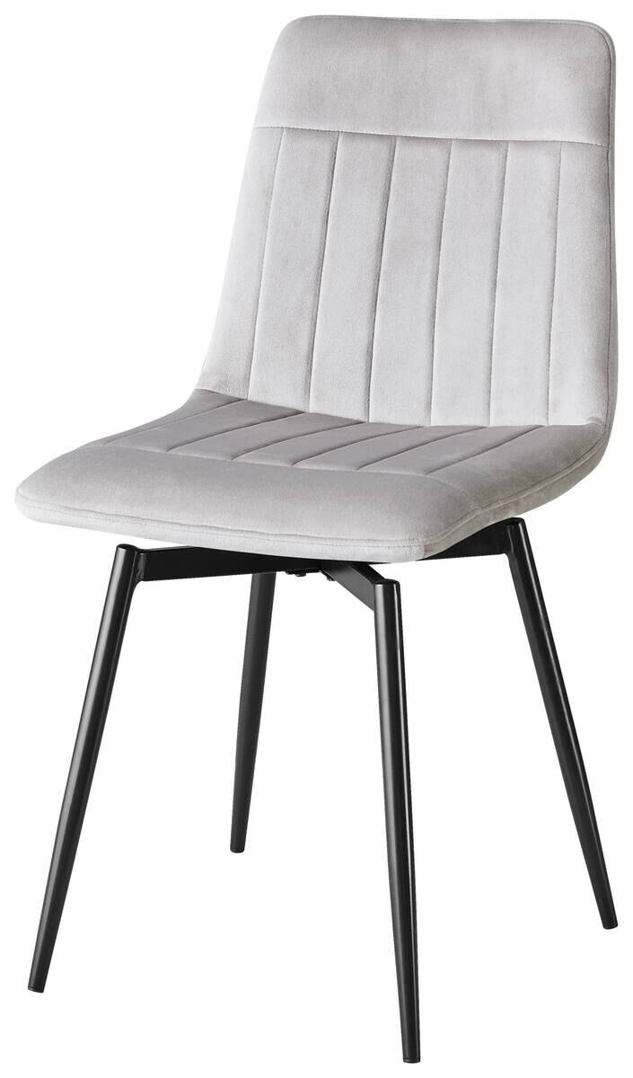 Stuhl Ayra grau Samt B/H/T: ca. 57x85x57 cm