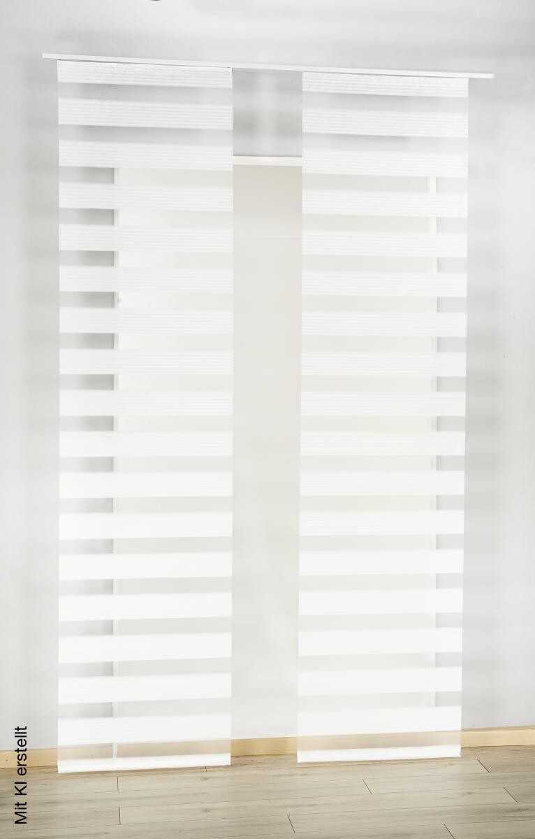 POCOline Schiebevorhang Timba weiß 100% Polyester B/L: ca. 60x245 cm