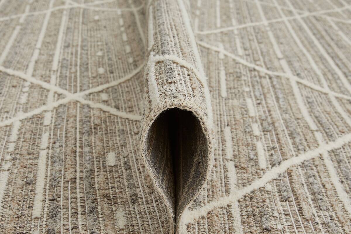 Webteppich Crosby graubraun B/L: ca. 80x150 cm
