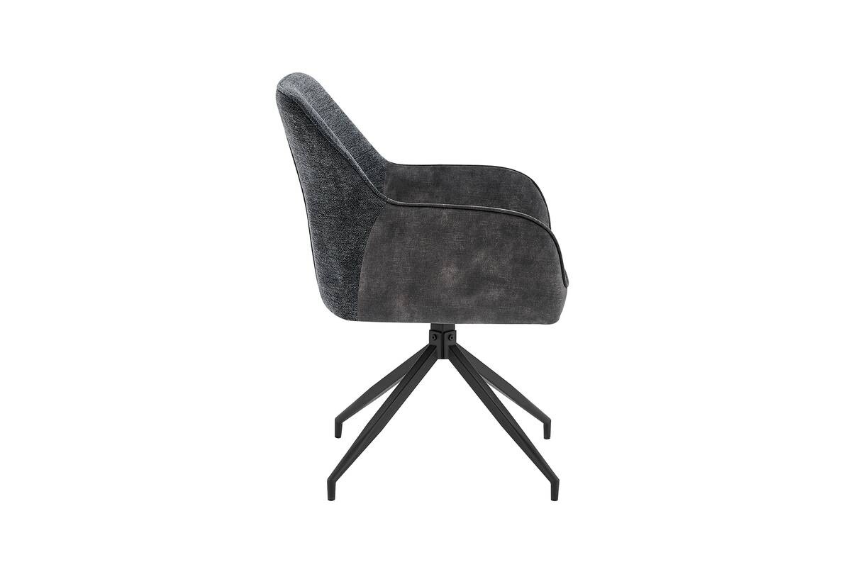 Stuhl JACKY 2er-Set anthrazit B/H/T: ca. 62x87x56 cm