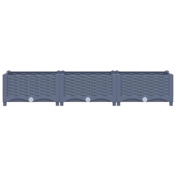 Hochbeet grau Polypropylen B/H/L: ca. 40x23x120 cm