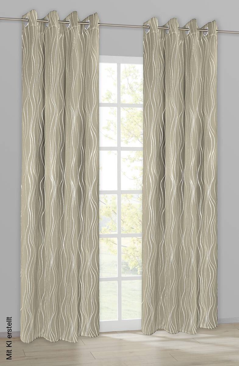 Verdunklungsvorhang Monaco creme B/L: ca. 135x245 cm