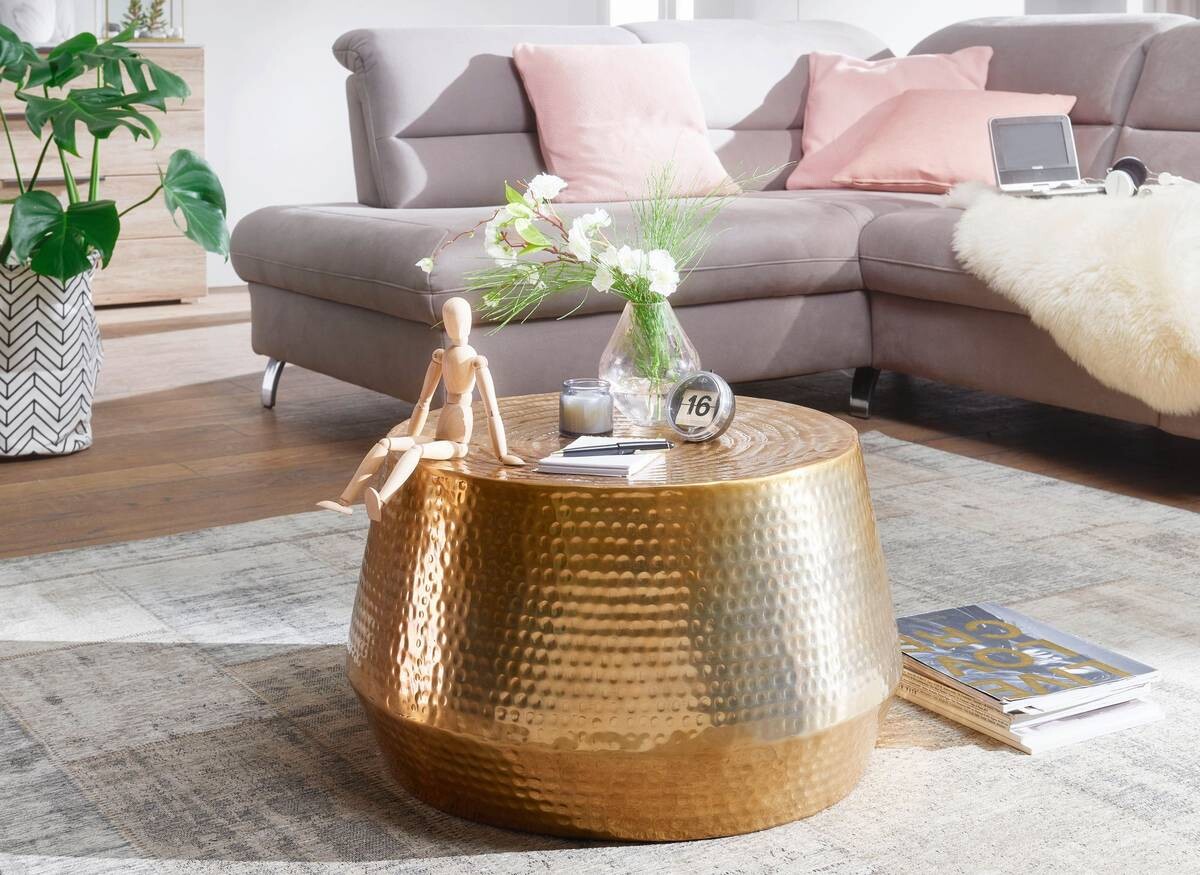 Wohnling Couchtisch gold B/H/T: ca. 0x36x0 cm