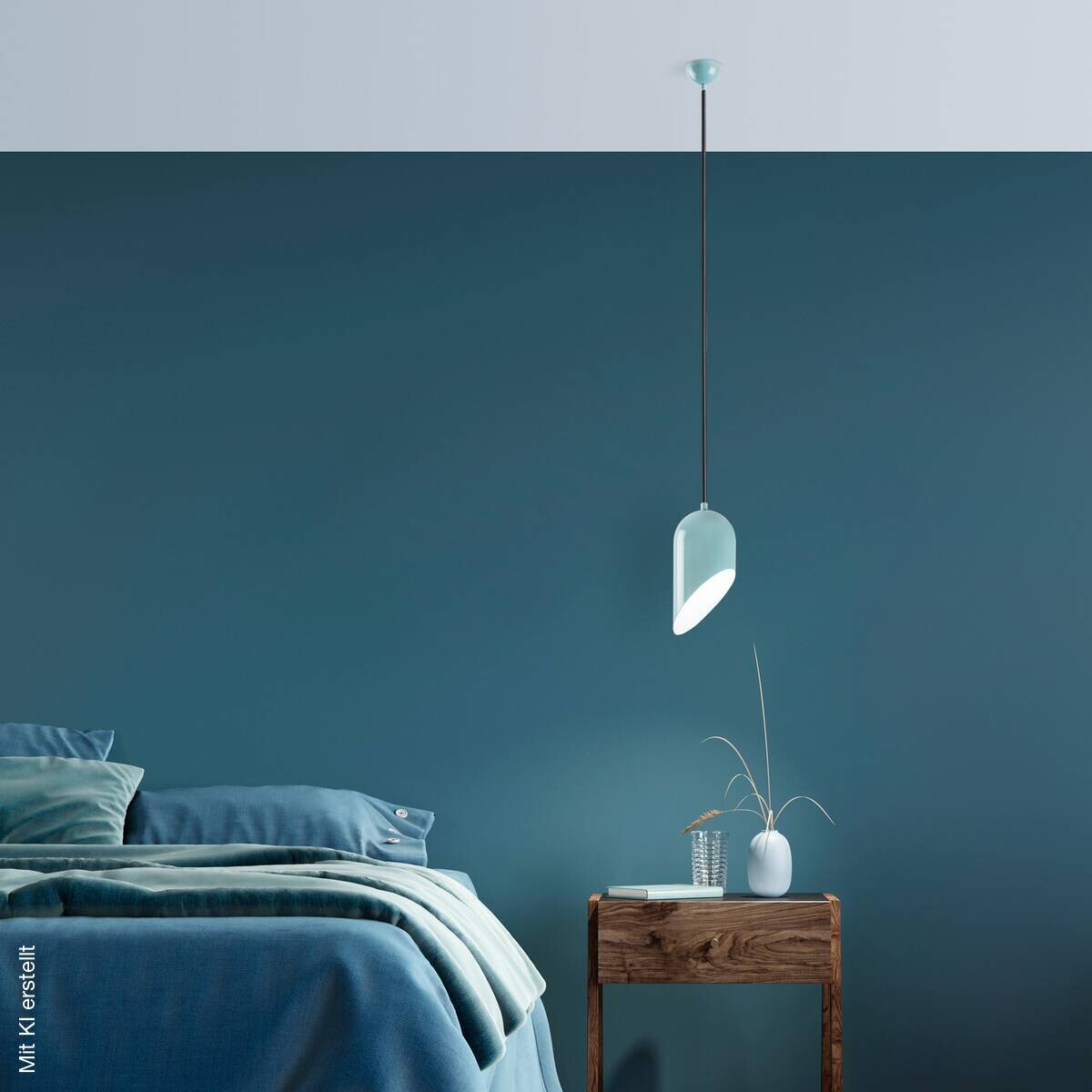 Opviq Pendelleuchte türkis B/H/T: ca. 14x121x14 cm E27 1 Brennstellen
