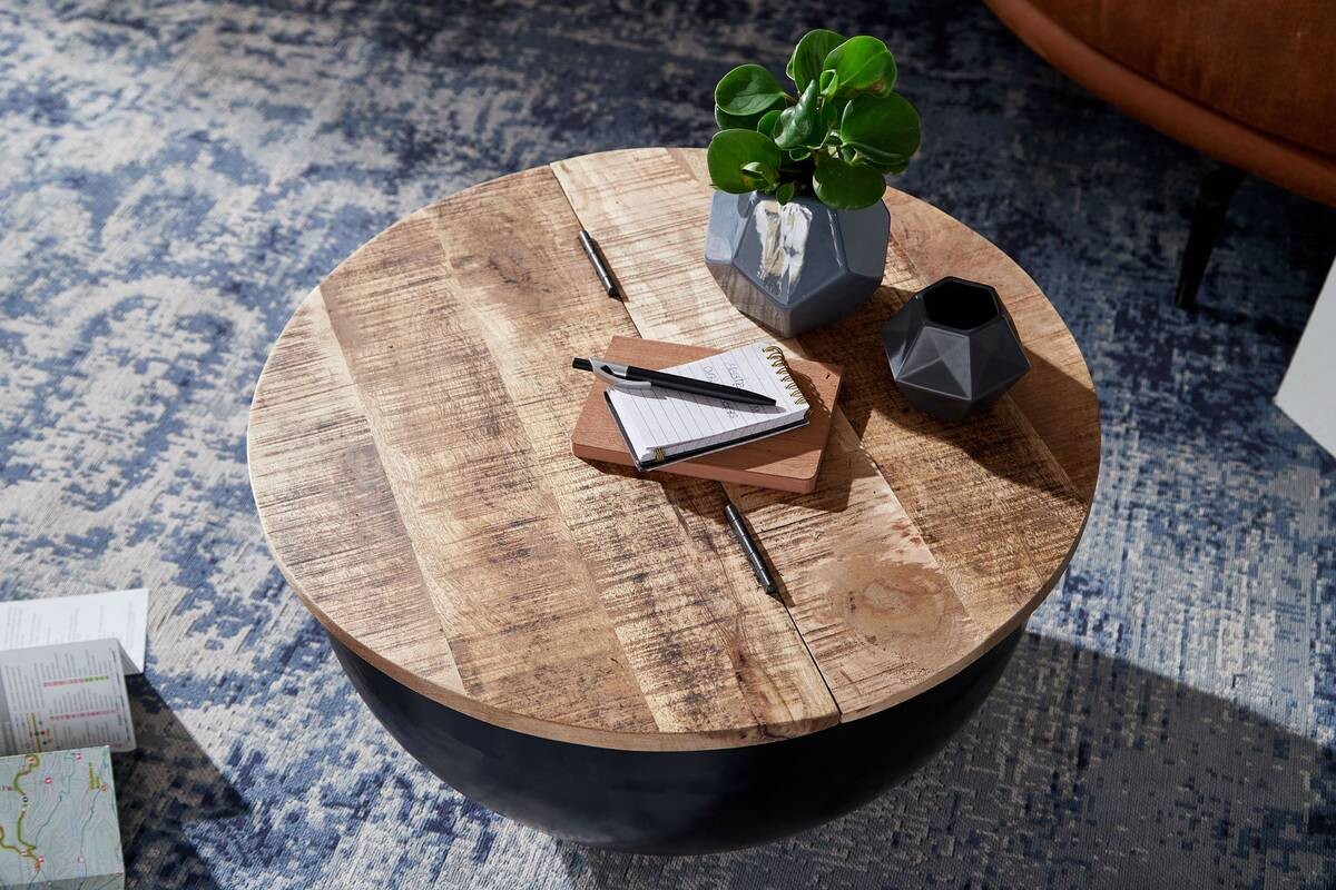 Wohnling Couchtisch schwarz B/H/T: ca. 60x34x60 cm