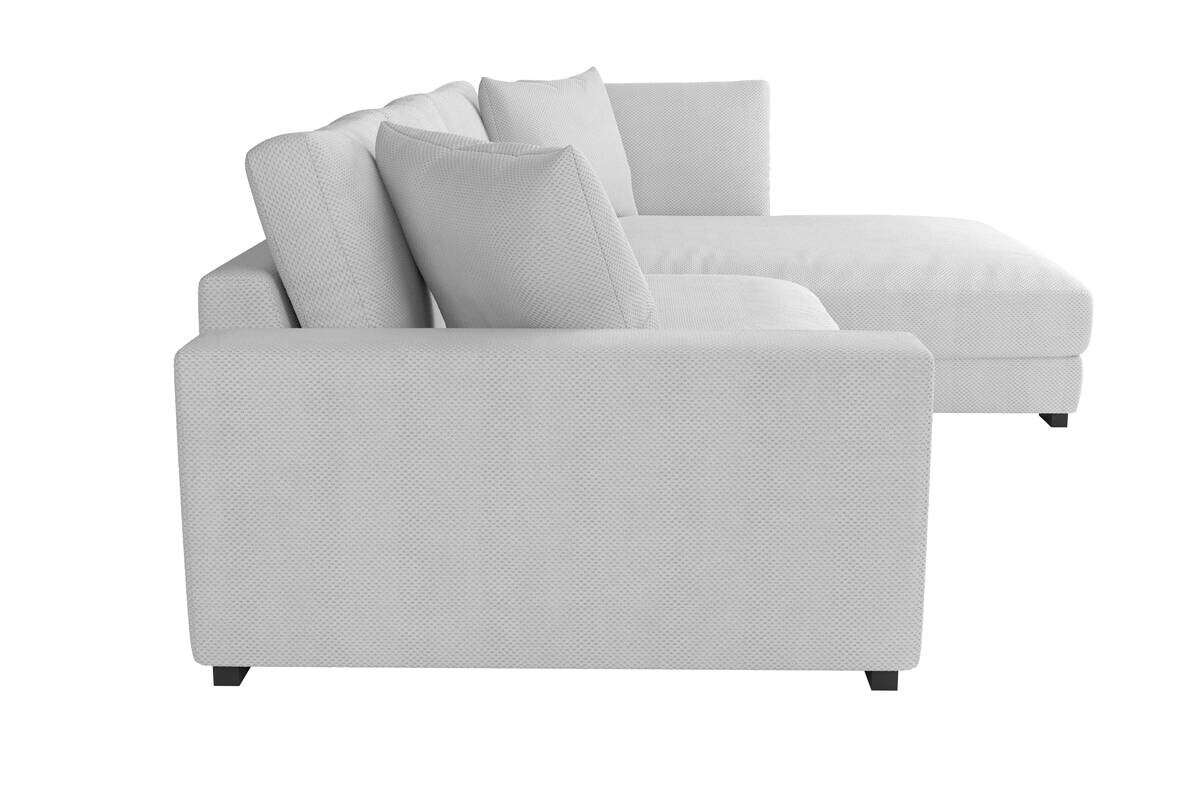 Ecksofa weiß Microfaser B/H/T: ca. 300x83x190 cm