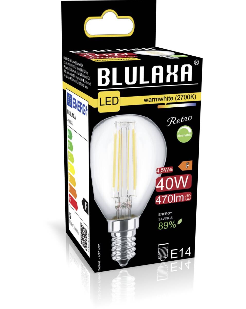 Blulaxa LED-Leuchtmittel Filamentlampe E14