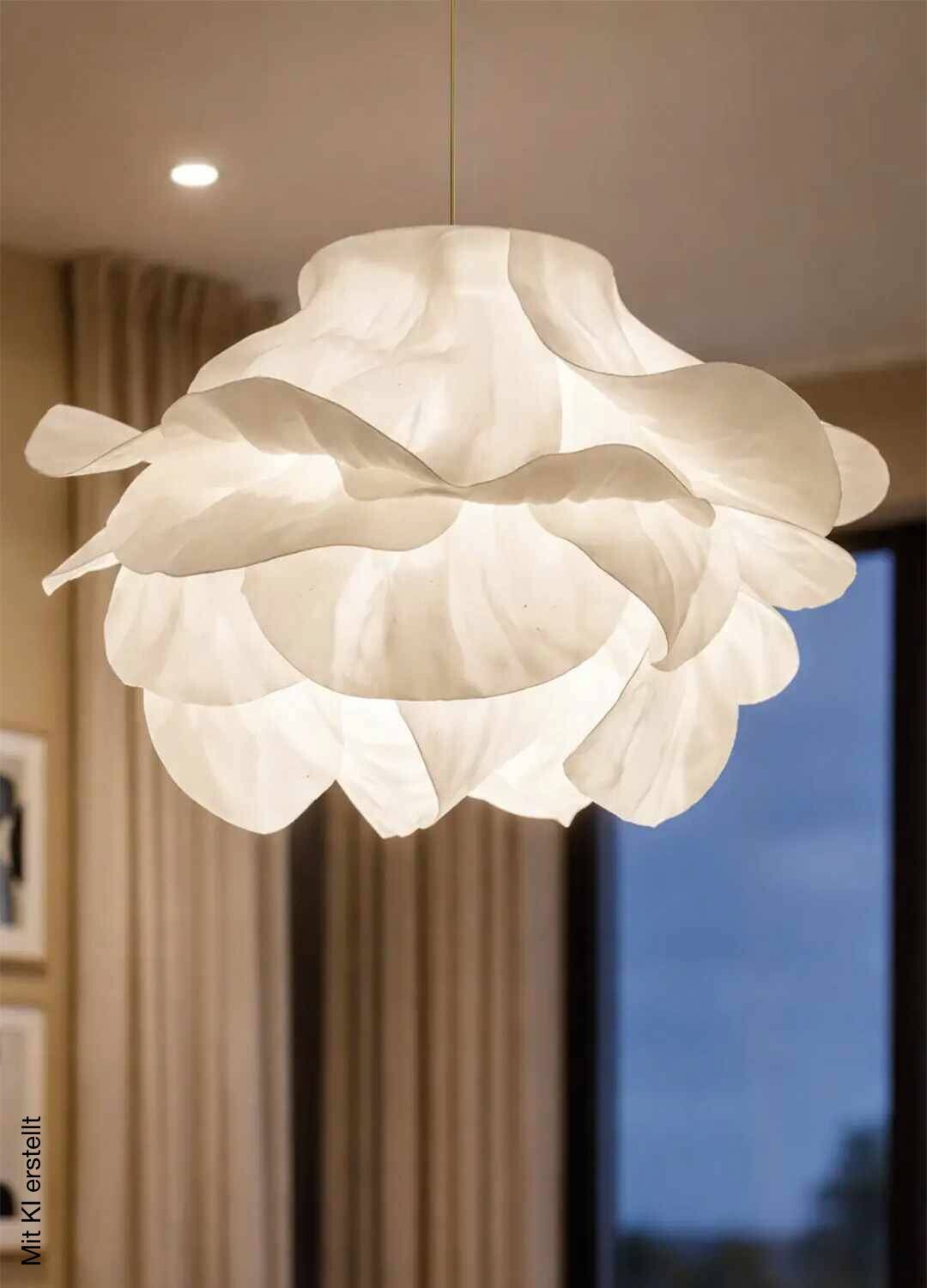Opviq Pendelleuchte weiß Kunststoff B/H/T/L/D: ca. 58x120x58x58x58 cm E27 1 Brennstellen