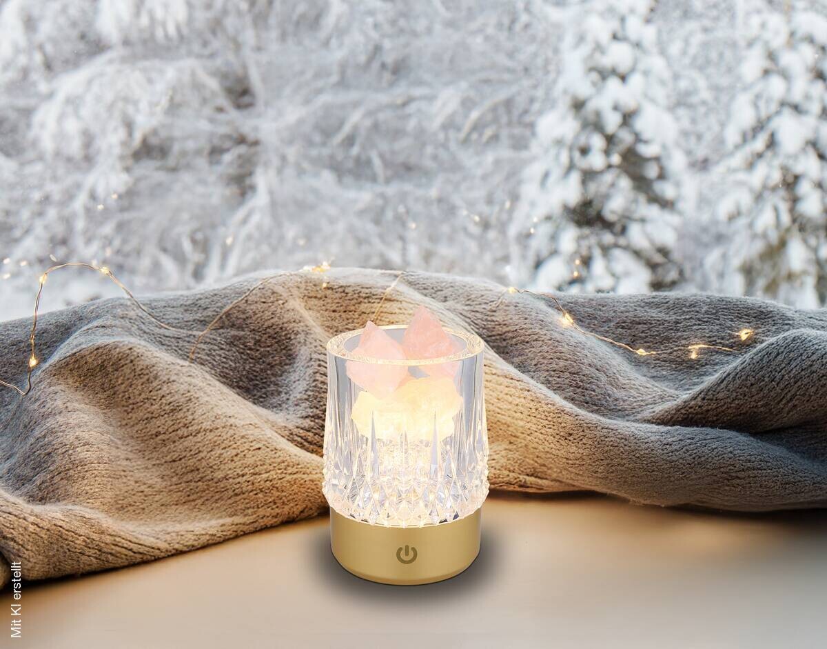 GLOBO LED-Tischleuchte transparent gold Kunststoff H/D: ca. 10,5x7,8 cm 1 Brennstellen
