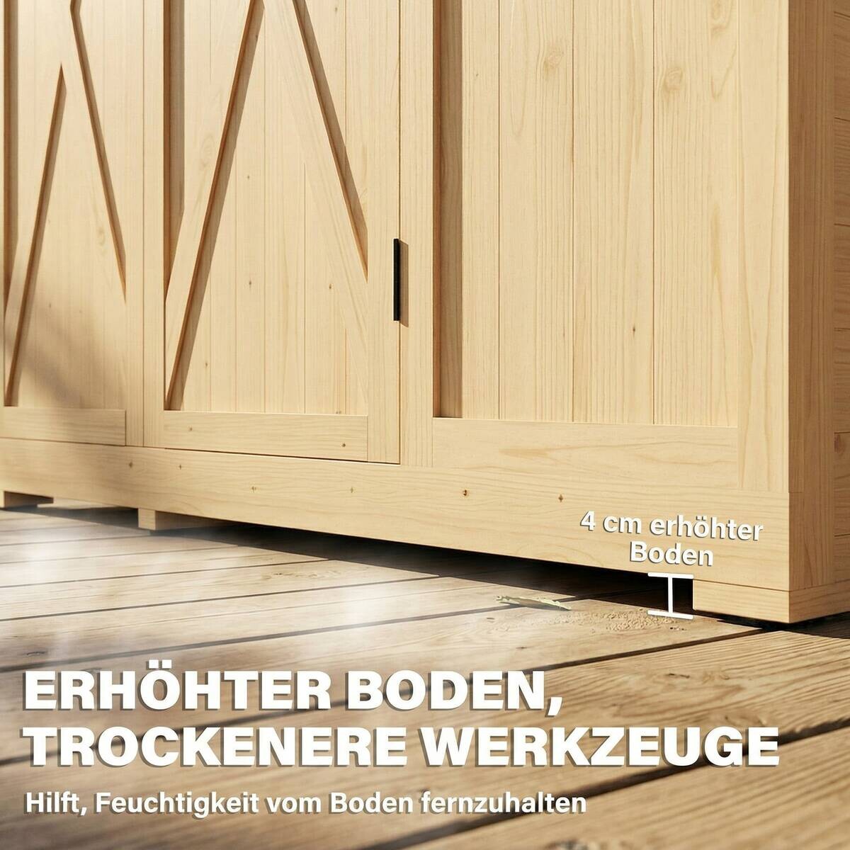 Outsunny Geräteschuppen B/H/T/L: ca. 68x198x68x147 cm