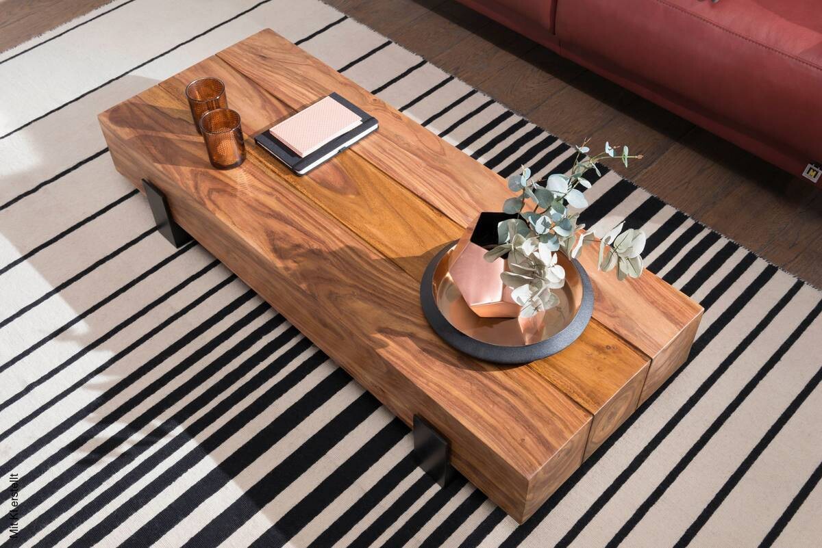 Couchtisch braun B/H/T: ca. 115x22x44 cm