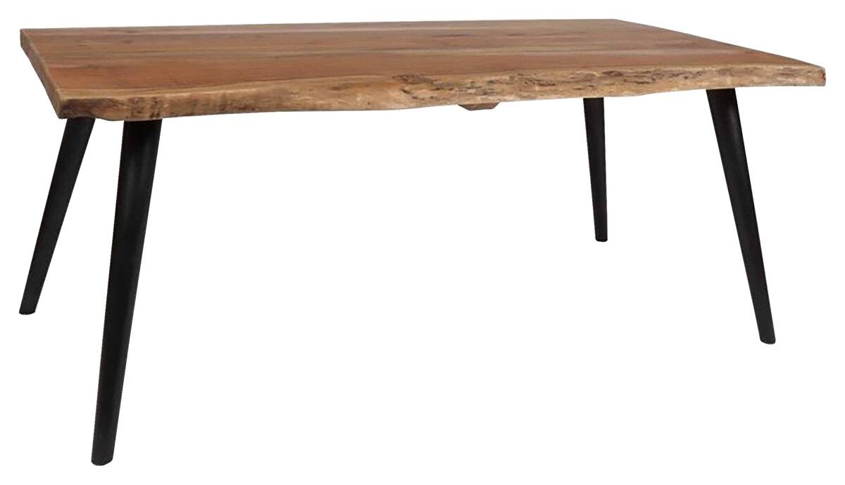 byLIVING Couchtisch CADDY natur schwarz Akazie Metall B/H/T: ca. 110x45x60 cm