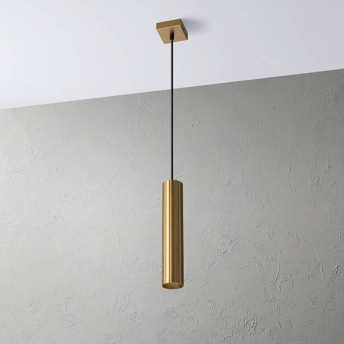 Lamkur Strahler Prisma gold Stahl B/H/L: ca. 6,5x118x6,5 cm 1 Brennstellen