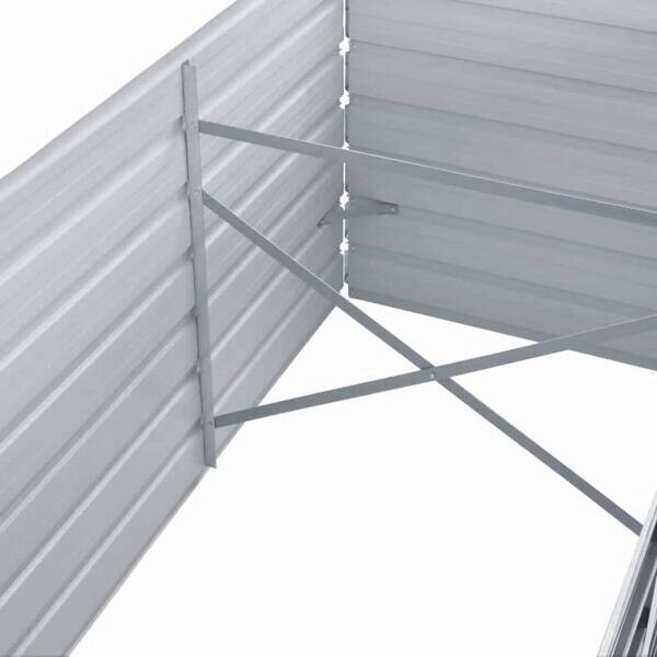 Hochbeet grau Stahl B/H/L: ca. 80x77x320 cm