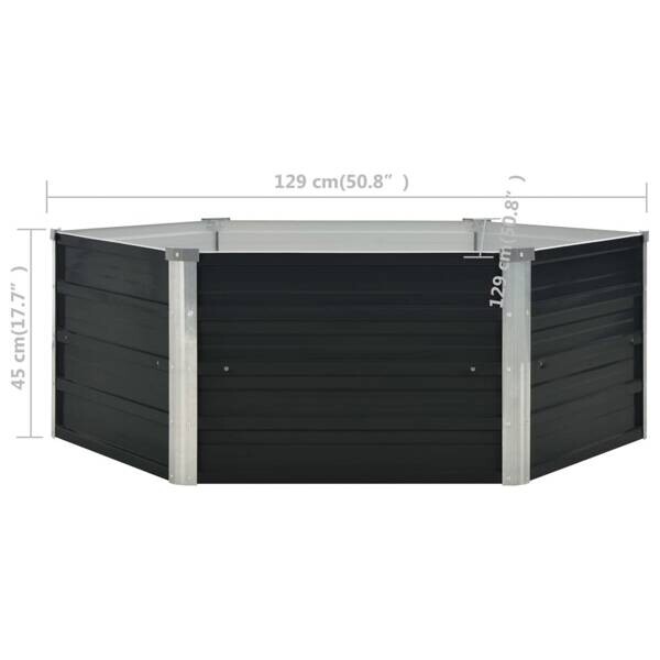 Hochbeet anthrazit Stahl B/H/L: ca. 129x45x129 cm