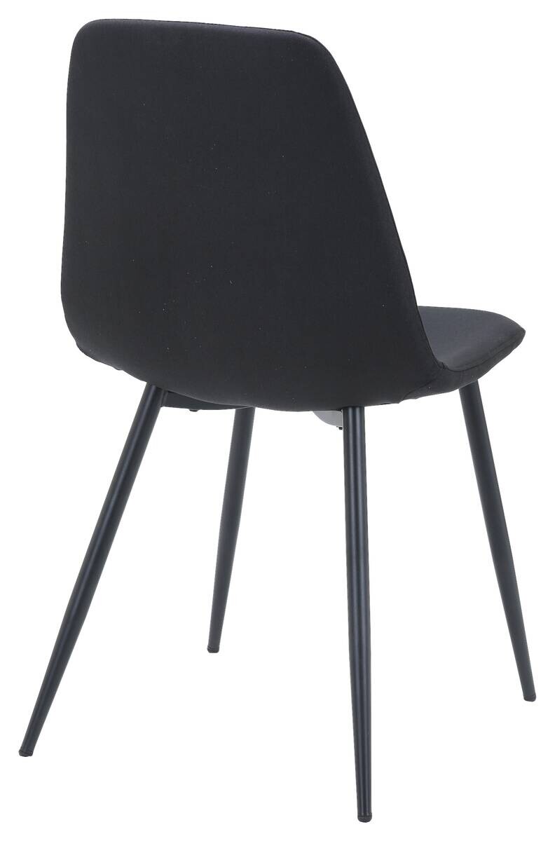 Stuhl Pia schwarz Microfaser Metall