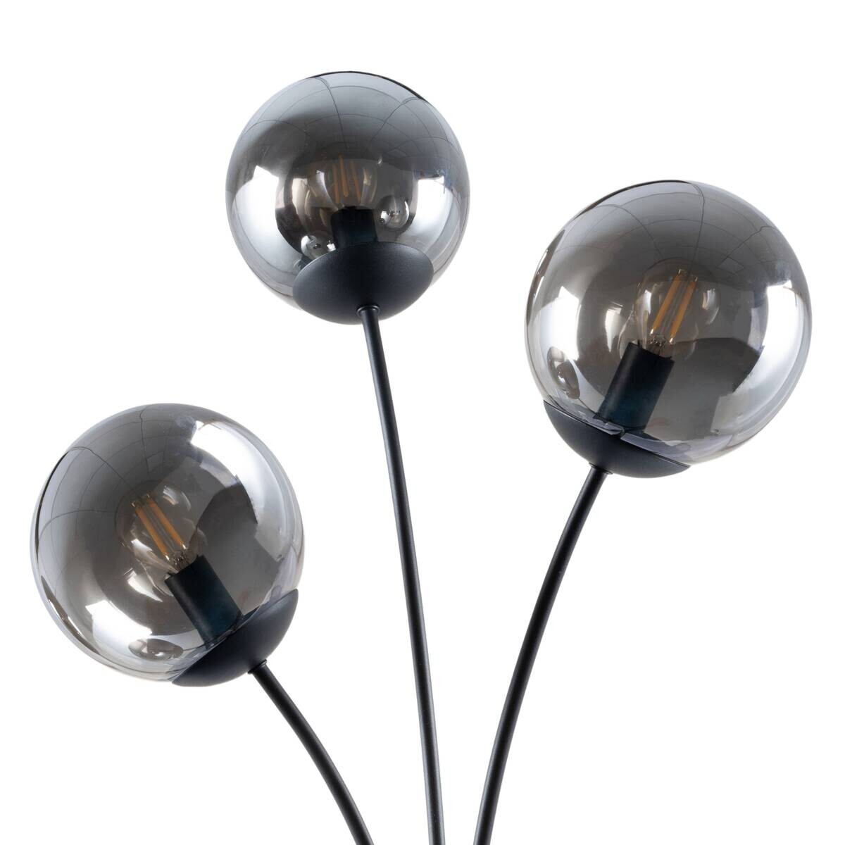 POCOline Stehleuchte Space schwarz Glas B/H/T: ca. 37x180x37 cm E14 3 Brennstellen