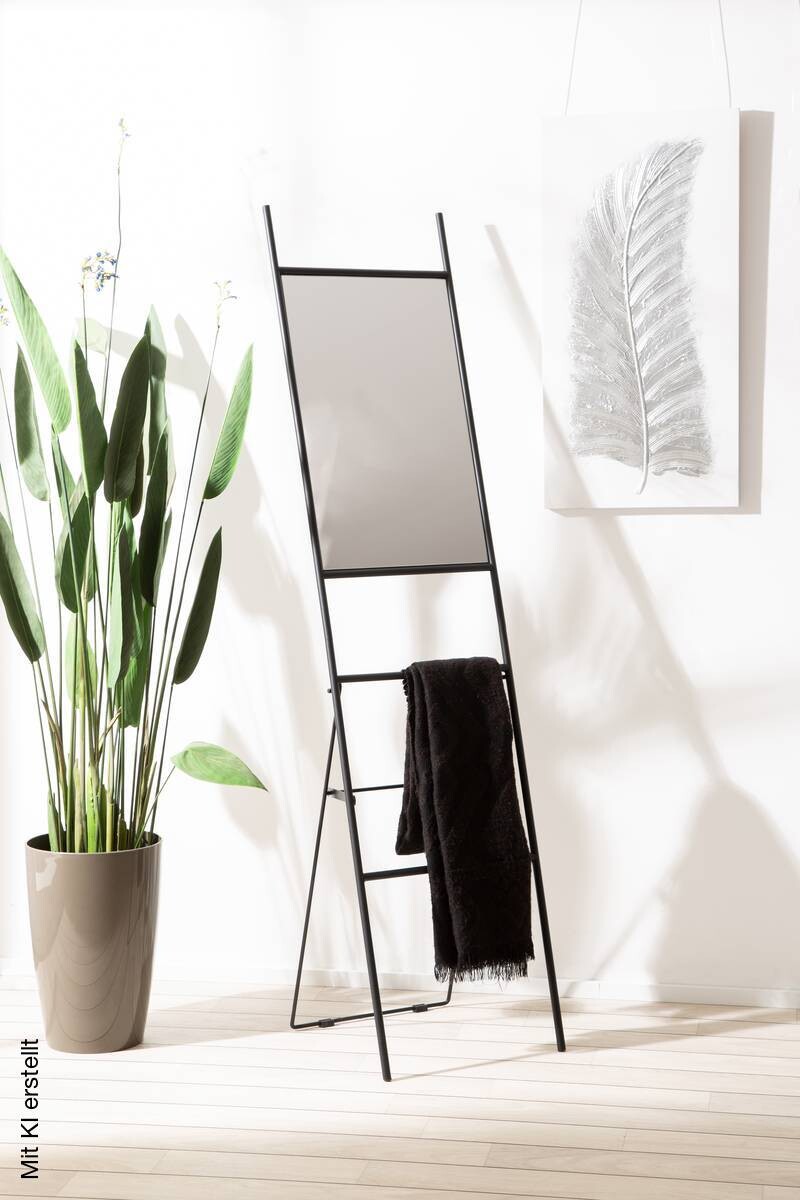 Standspiegel Tina schwarz B/H/T: ca. 42x170x2 cm