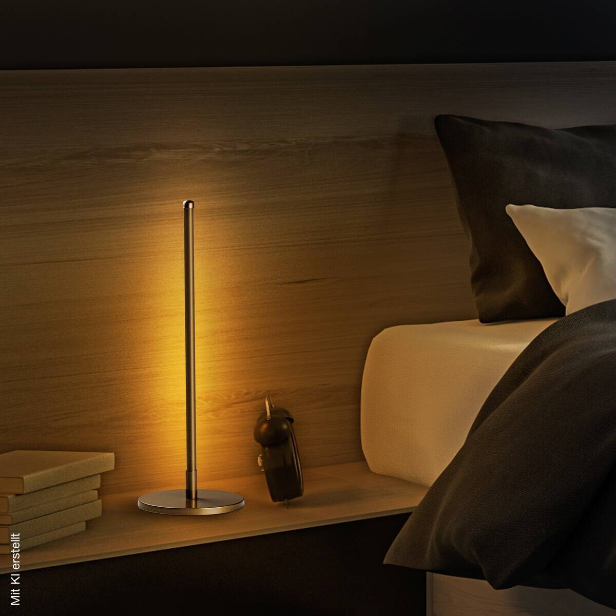 Opviq LED-Tischleuchte gold B/H/T: ca. 18x51x18 cm