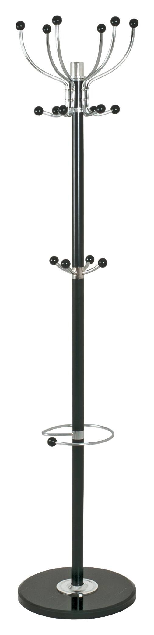 Garderobenständer schwarz H/D: ca. 176x38 cm