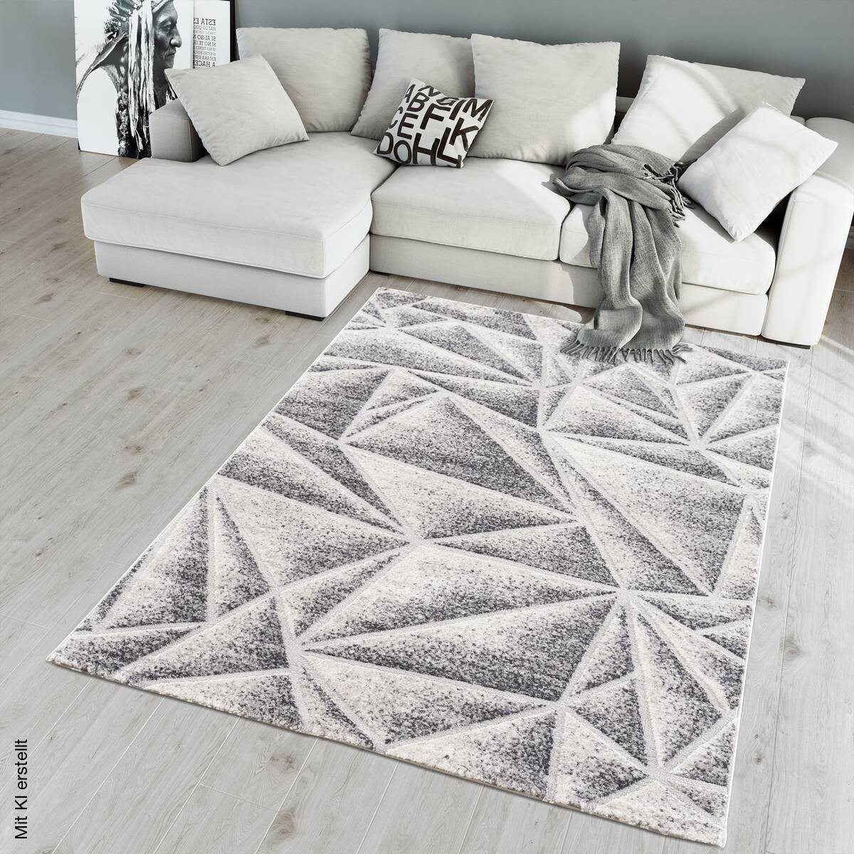 Sanat Teppich Evra grau B/L: ca. 120x160 cm