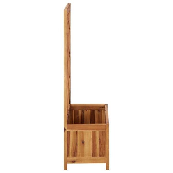 Garten-Hochbeet mit Spalier braun Akazie B/H/L: ca. 28x100x55 cm