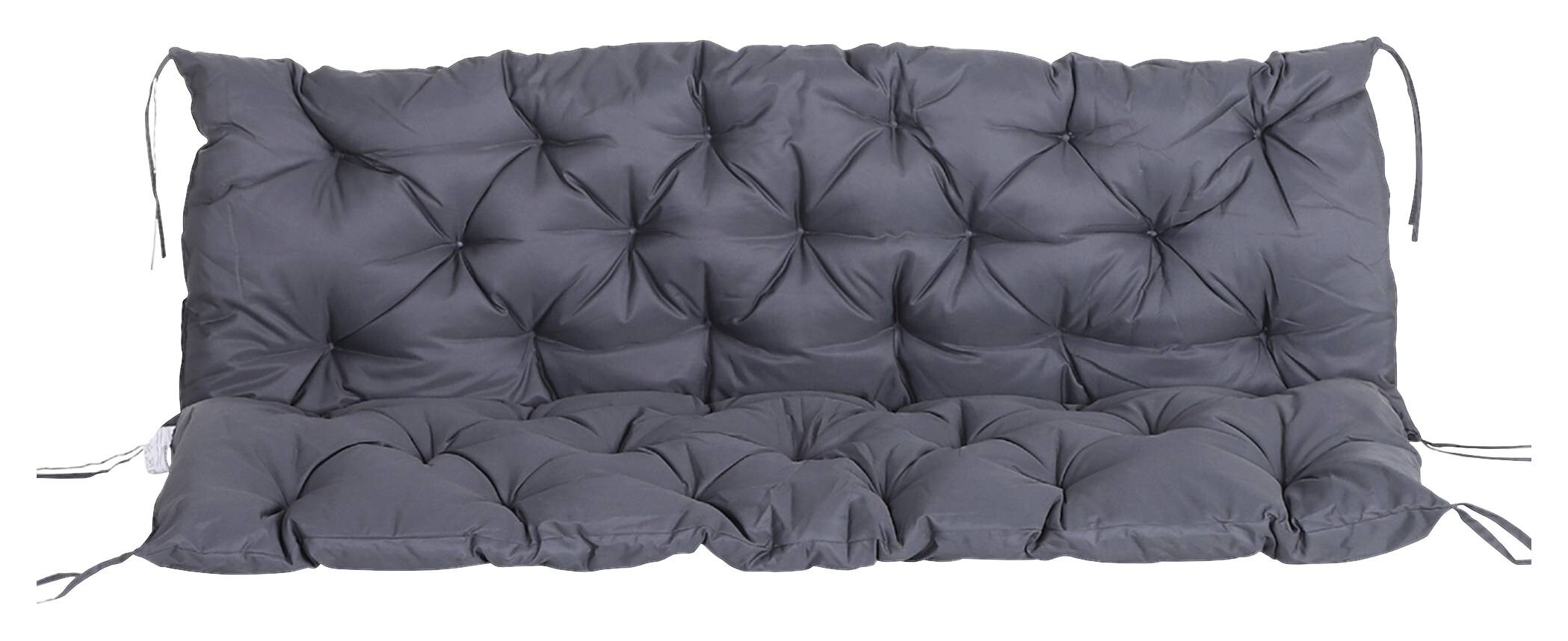 Outsunny Bankauflage dunkelgrau Baumwolle B/H/L: ca. 150x8x98 cm