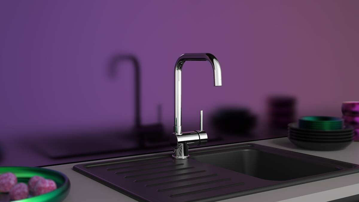 SCHÜTTE Spültisch-Armatur York Chrom B/H/D: ca. 23x33x5,5 cm