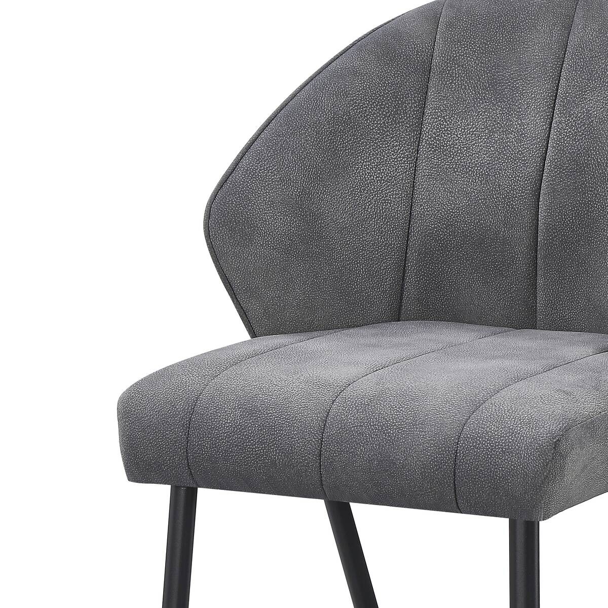Stuhl Sven grau Microfaser B/H/T: ca. 56,5x80x60 cm