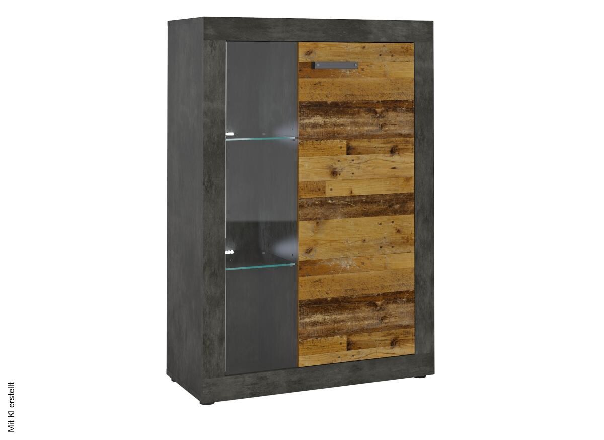 Vitrine Kassel B/H/T: ca. 78x114x35 cm