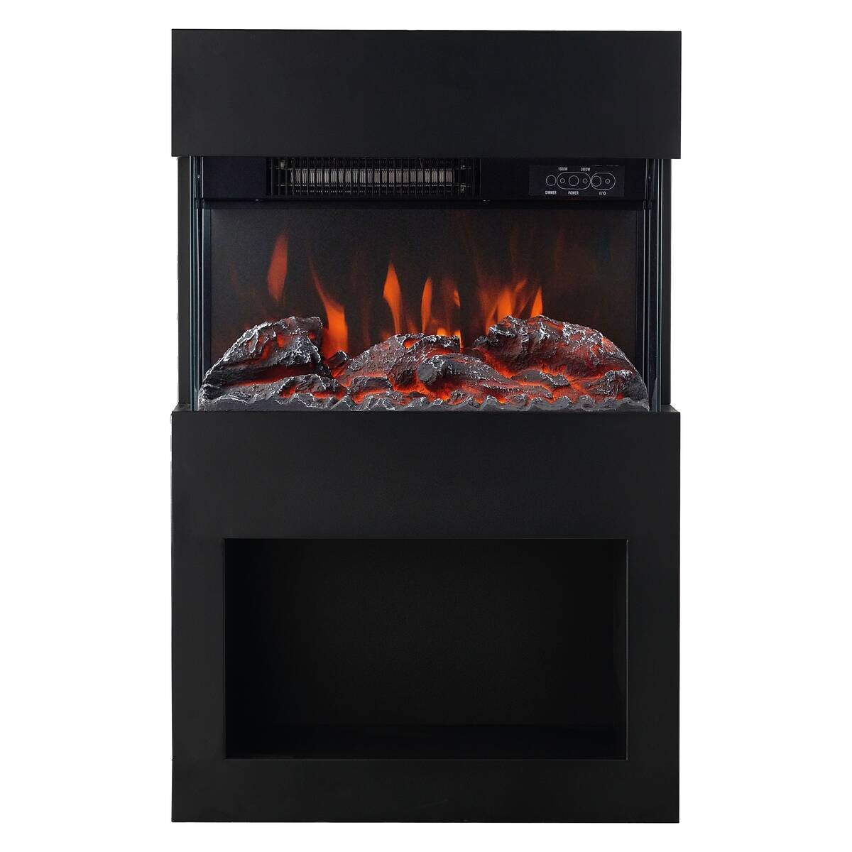 KAMINIO Elektrischer-Kamin HENRI schwarz Metall B/H/T: ca. 48x75x21,7 cm ca. 2000 W