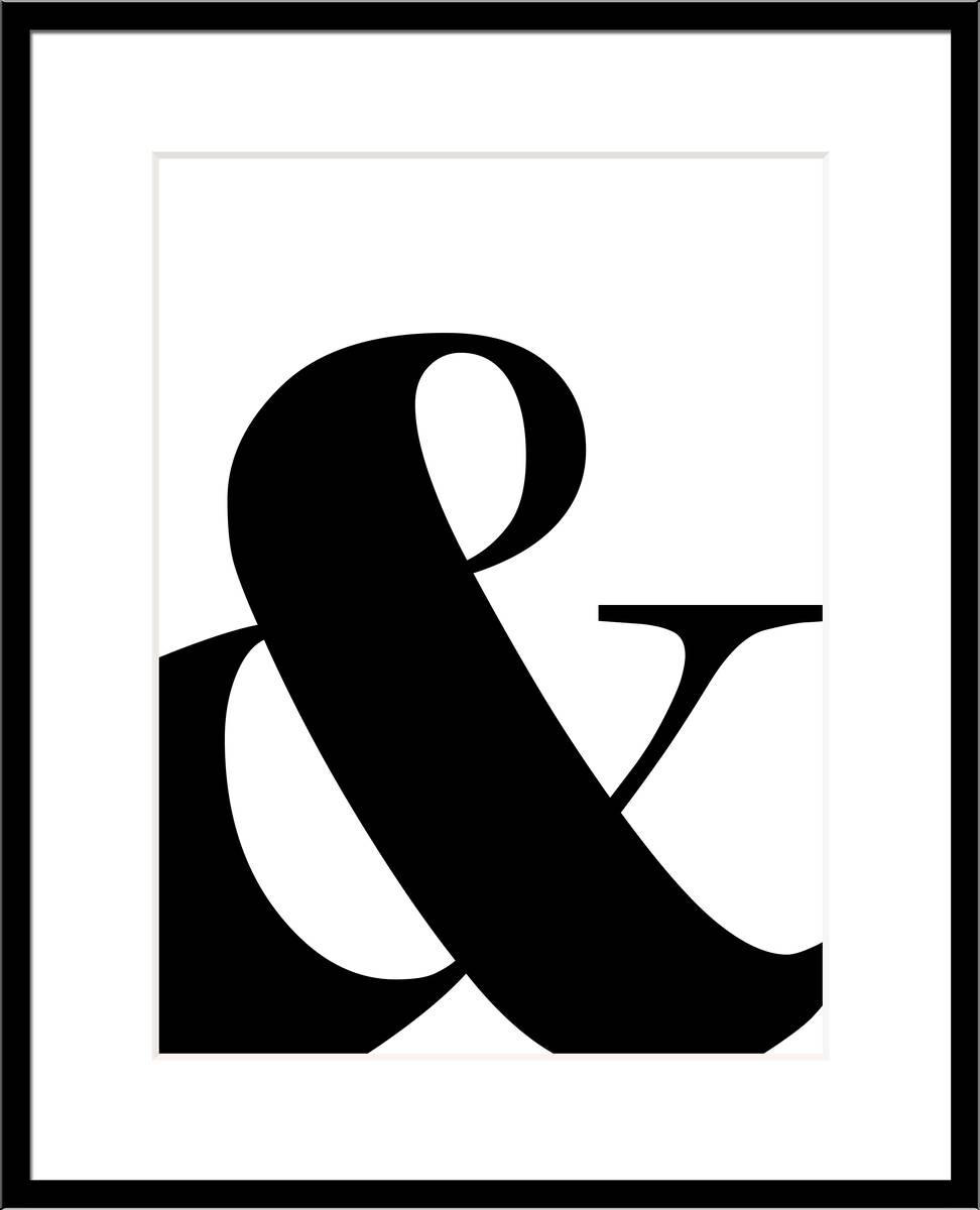Bilderrahmen schwarz Holz B/L: ca. 40x50 cm