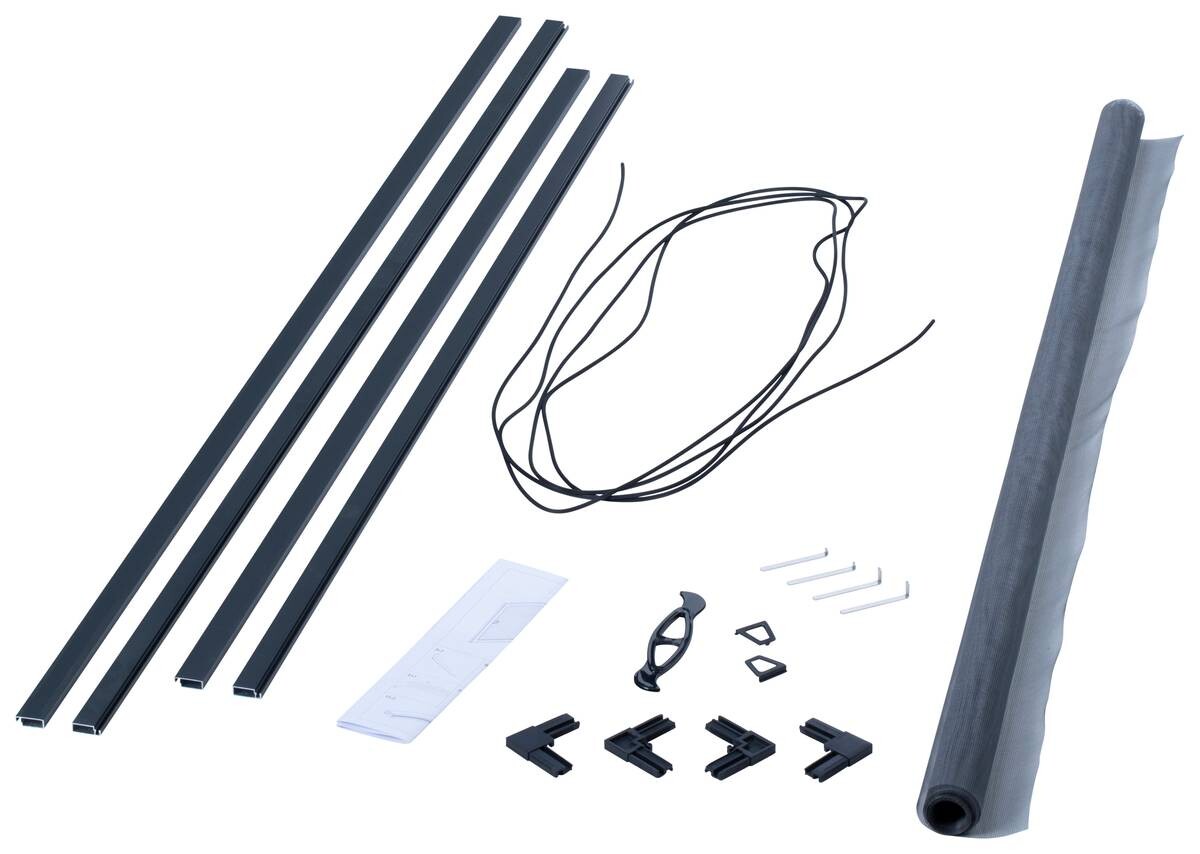 Fliegengitter anthrazit B/L: ca. 130x150 cm