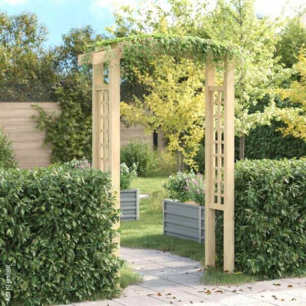 Gartenbogen braun B/H/T/L: ca. 210x150x60x60 cm
