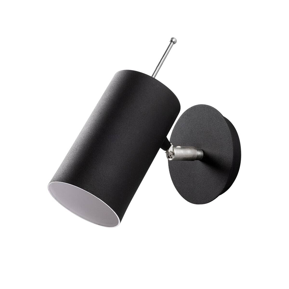 Opviq Wandleuchte schwarz nickel Metall B/H/L: ca. 22x23x9 cm E27 1 Brennstellen