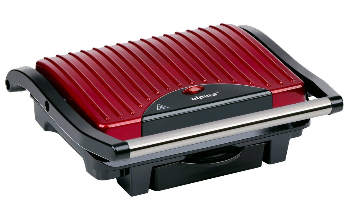 Kontaktgrill rot B/H/L: ca. 11,5x29,5x32,5 cm