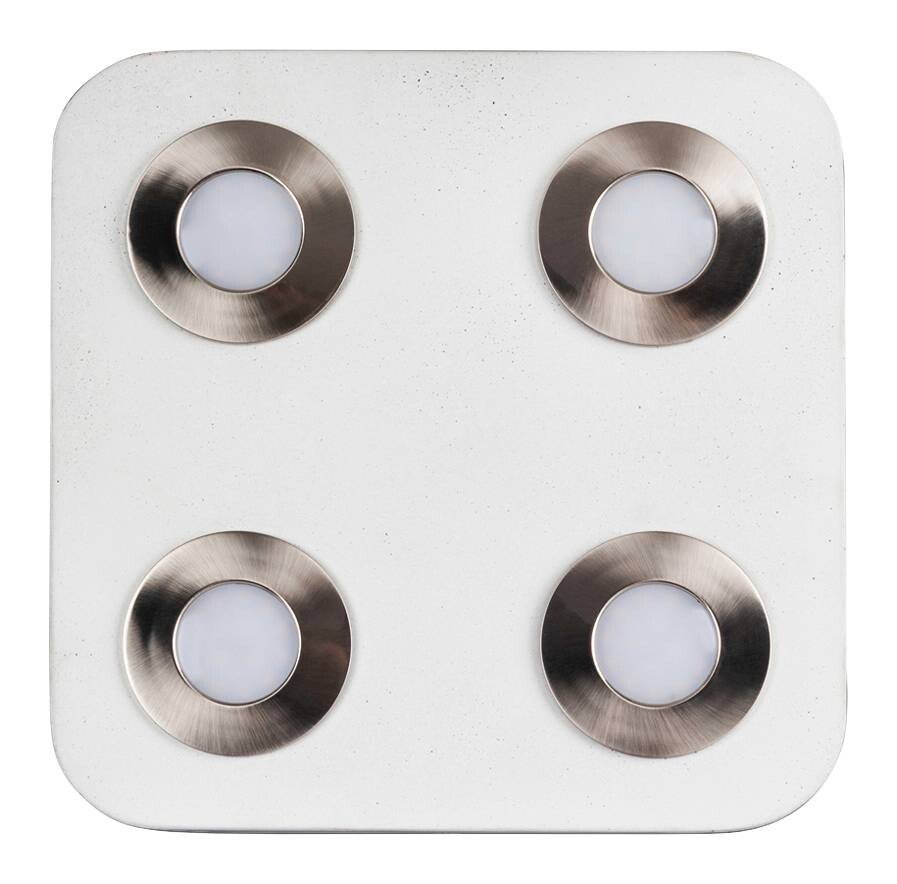 SPOT Light Deckenleuchte Cool offwhite Beton B/H/T: ca. 26x3,5x26 cm 4 Brennstellen
