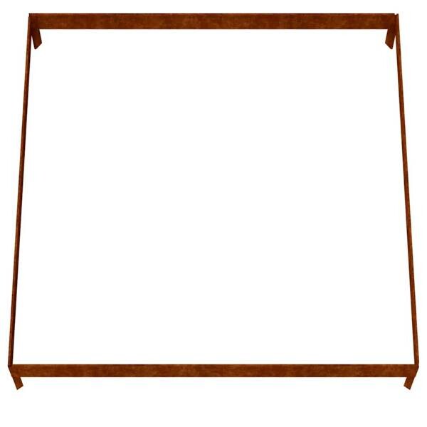 Garten-Hochbeet braun Stahl B/H/L: ca. 100x18,5x100 cm