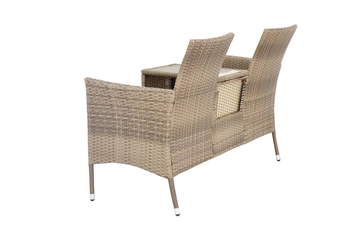 POCOline Gartenbank Love braun Stahl