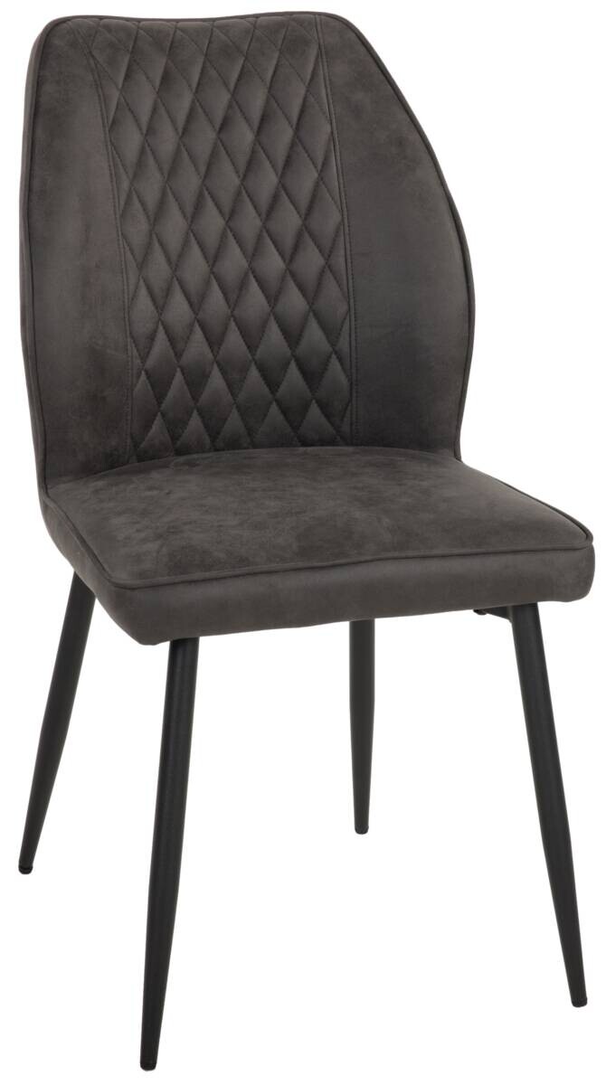 Stuhl Emm anthrazit schwarz Microfaser Metall