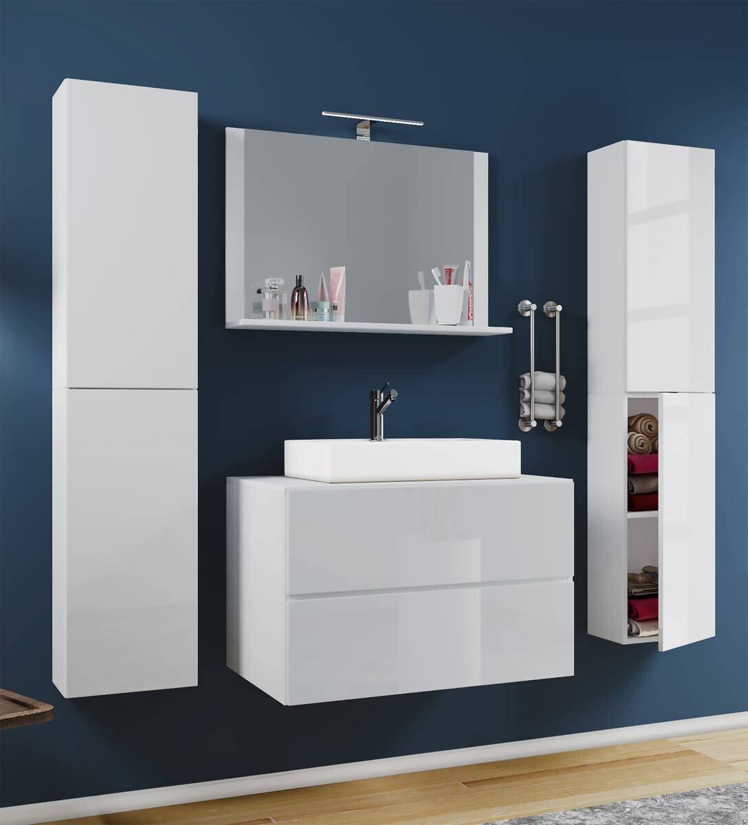 Waschplatz 5tlg-Lendas weiß weiß B/H/T: ca. 60x52x52 cm