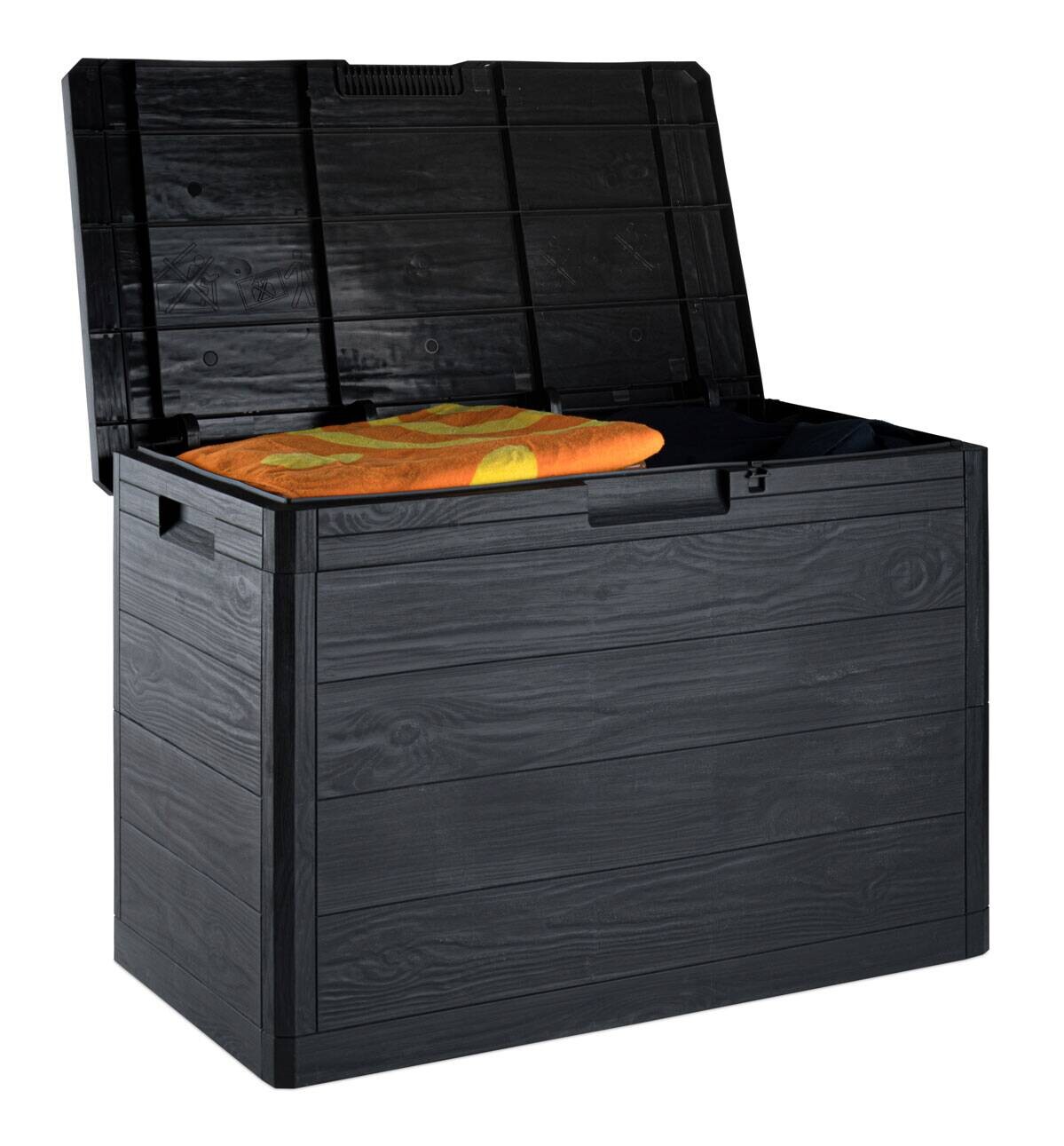 Toomax Aufbewahrungsbox Woodys anthrazit Kunststoff B/H/L: ca. 45x78x53 cm