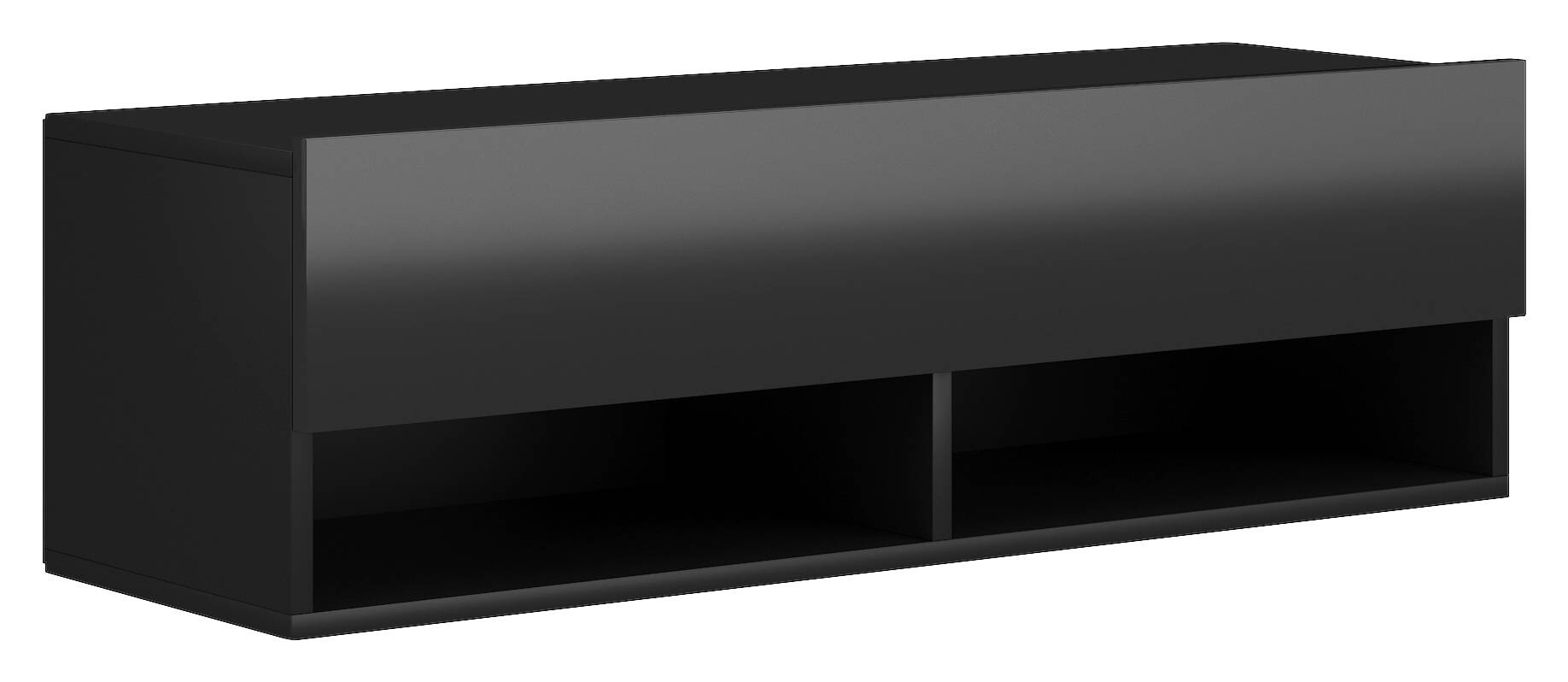 TV-Board Derby schwarz matt schwarz Hochglanz B/H/T: ca. 100x30x31 cm