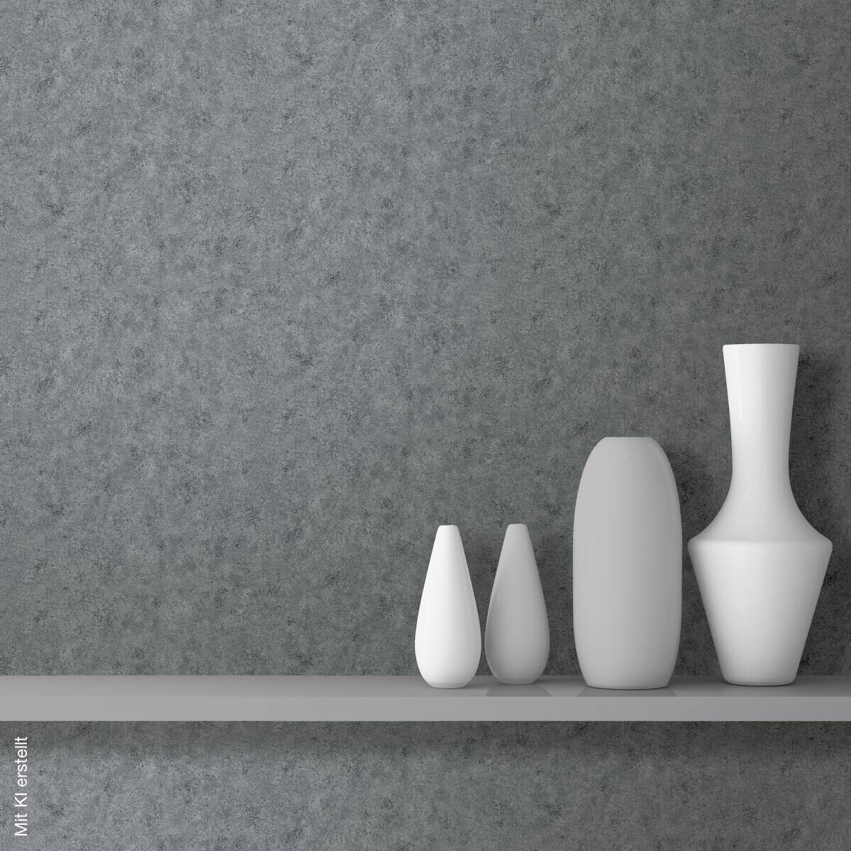 Vinyltapete Uni grau B/L: ca. 53x1005 cm glitzernd