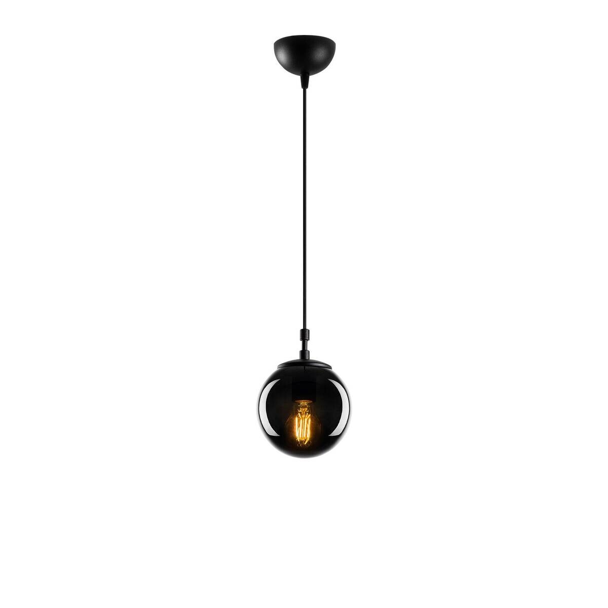 Opviq Pendelleuchte schwarz Rauch B/H/T: ca. 15x110x15 cm E27 1 Brennstellen