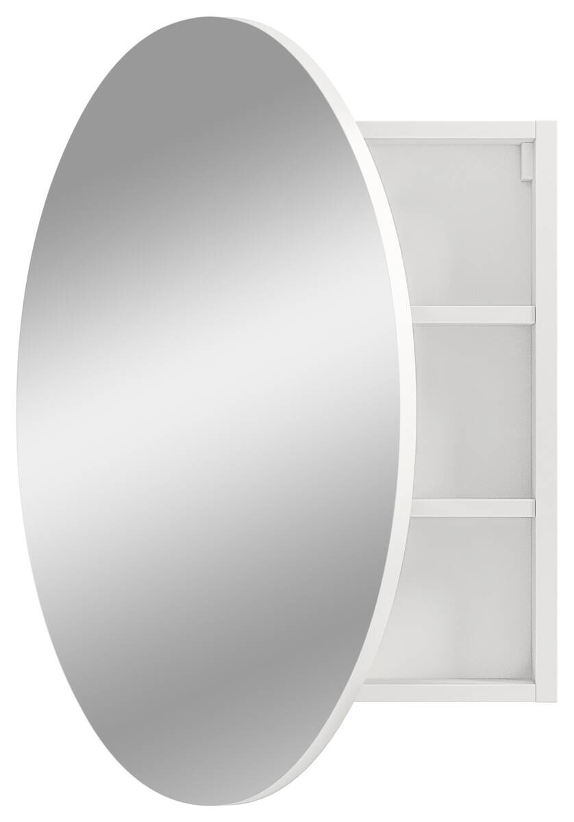 Spiegelschrank Riff weiß B/H/T: ca. 70x70x18 cm