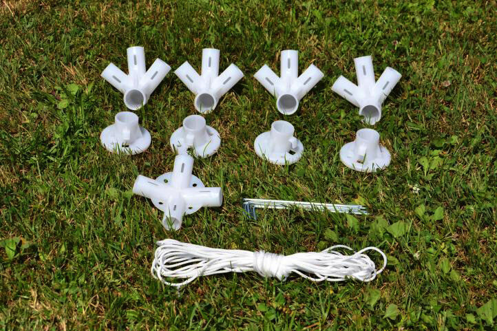 VCM Pavillon blau Stahlrohr B/H/L: ca. 300x197x300 cm