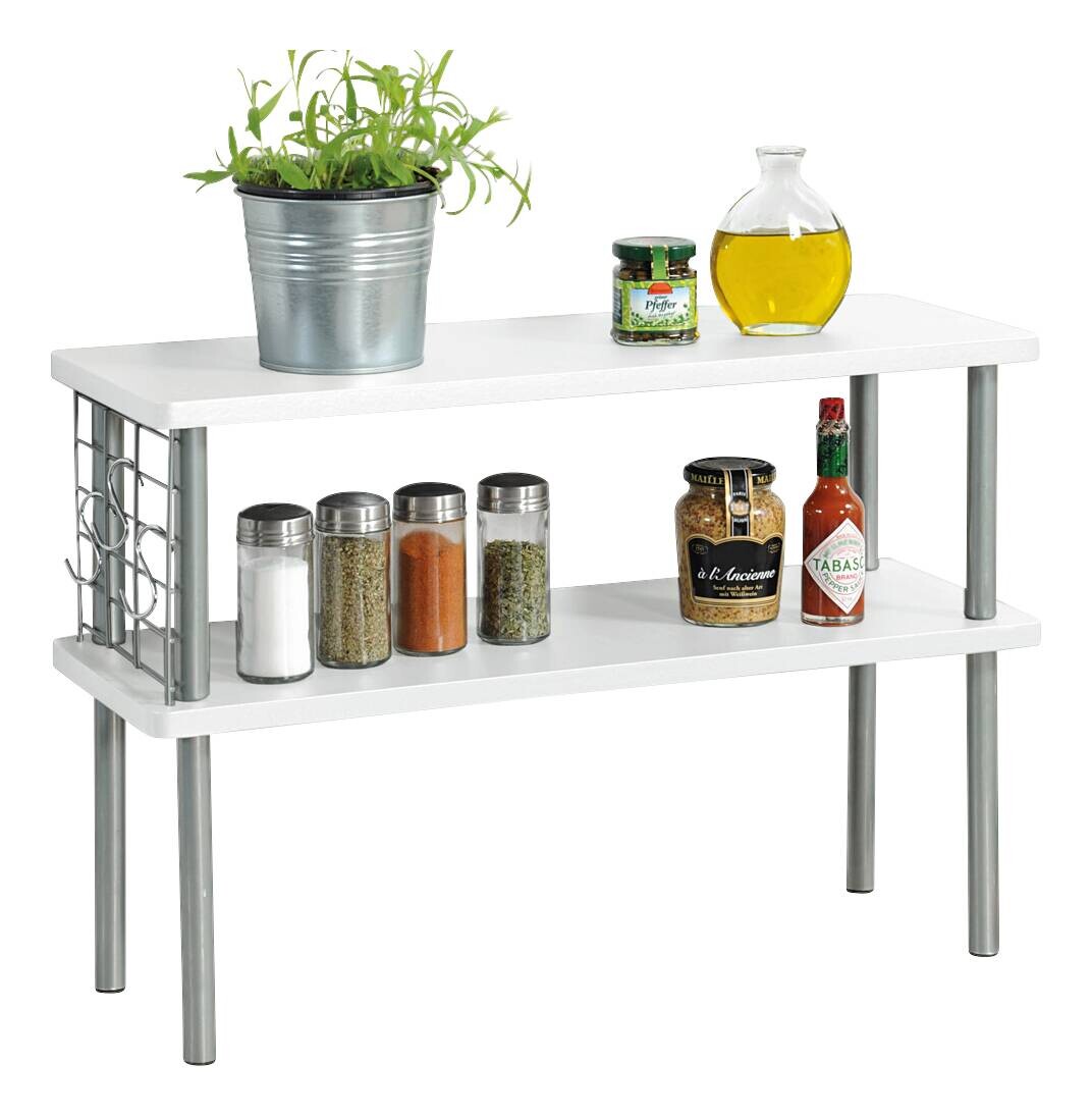 Kesper Küchenregal weiß Holz B/H/L: ca. 20x38x55 cm