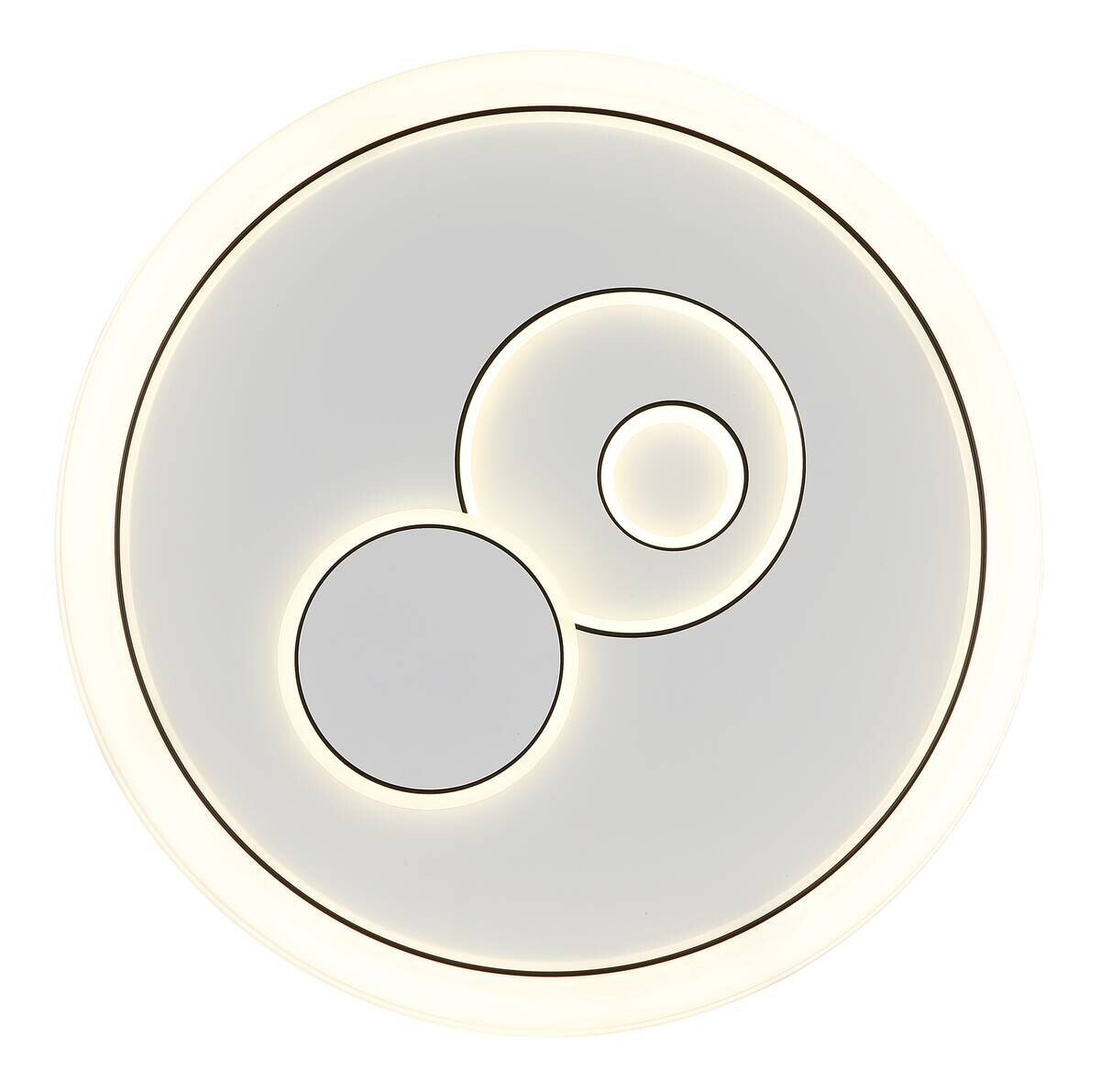 GLOBO LED-Deckenleuchte weiß silber Metall Kunststoff B/D: ca. 7x48 cm