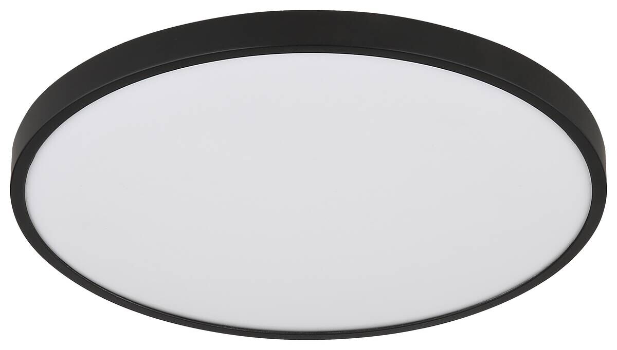 GLOBO Deckenleuchte mattschwarz Opal Kunststoff H/D: ca. 3,55x23 cm 1 Brennstellen
